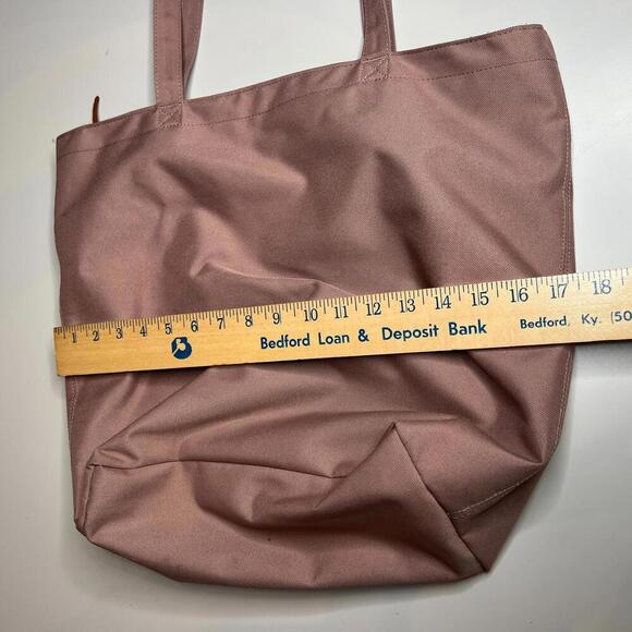 Herschel Supply Co. Tote Bag Pink Rose Canvas Shopper Zip Top Logo Patch - Picture 8 of 10